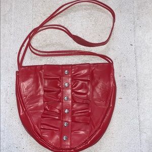 New Vintage red leather bag